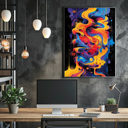 Vivid Abstract Flow Abstract Poster