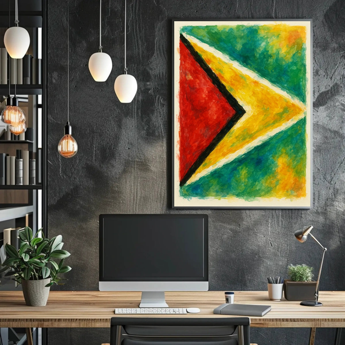 Abstract National Colors Poster