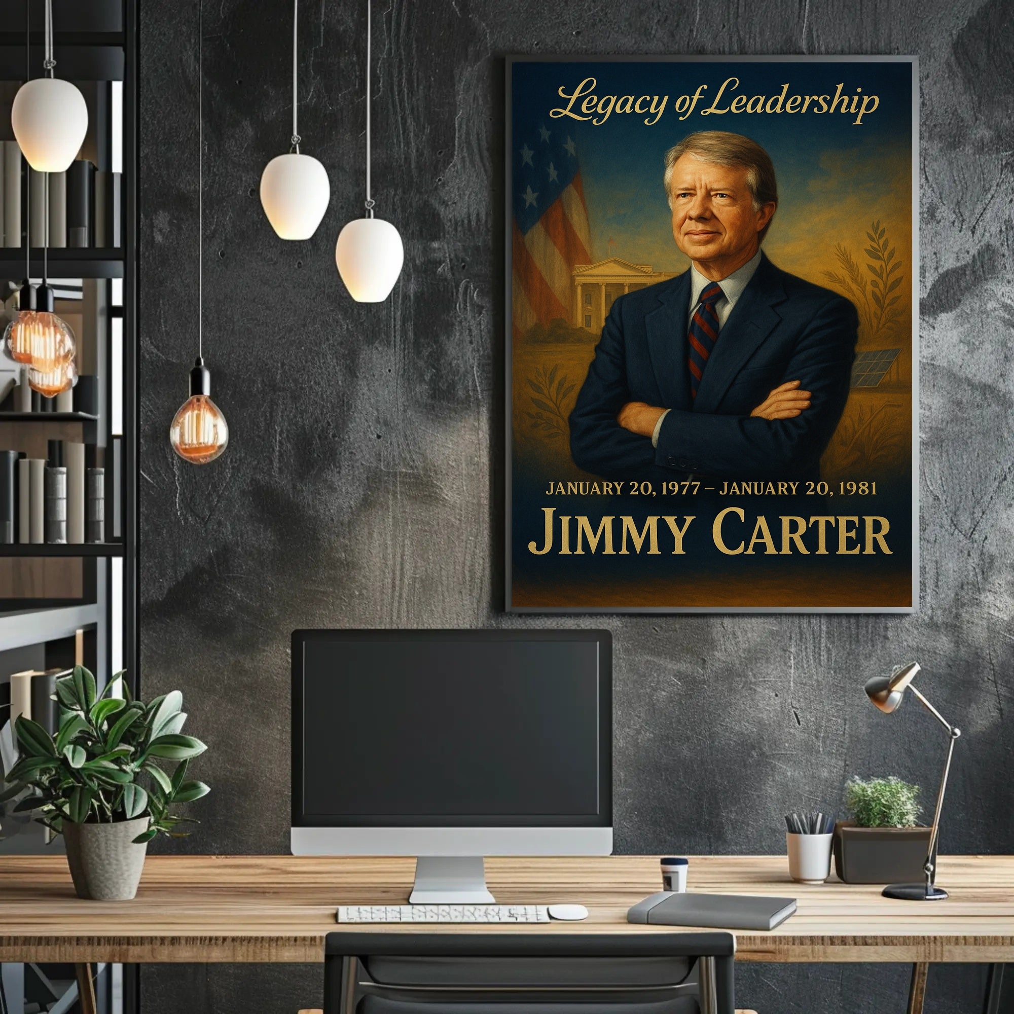 Jimmy Carter Presidential Era Wall Art Print PosterGoat