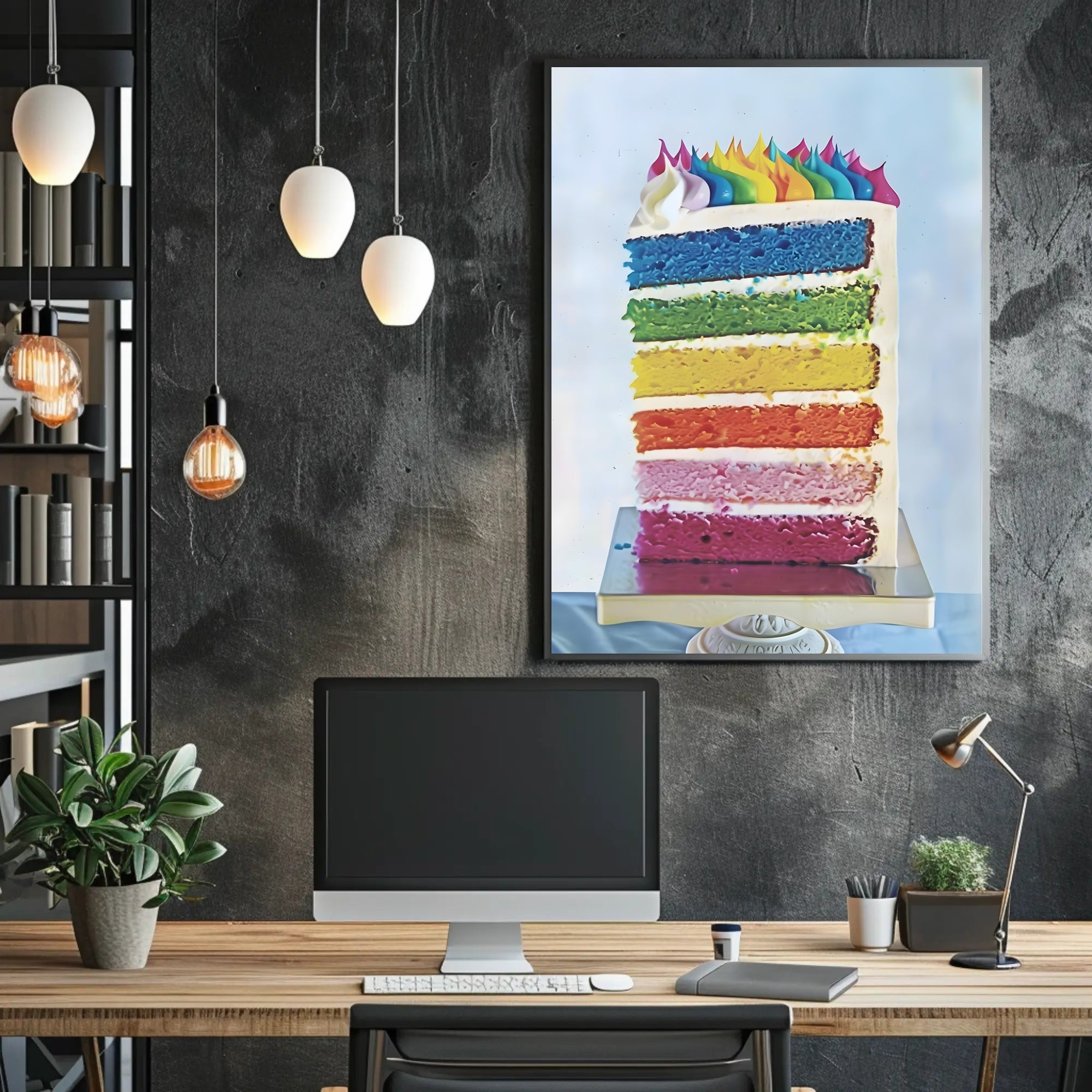 Rainbow Cake Delight Poster