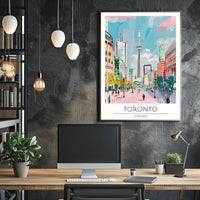 Vibrant Toronto Skyline Poster PosterGoat