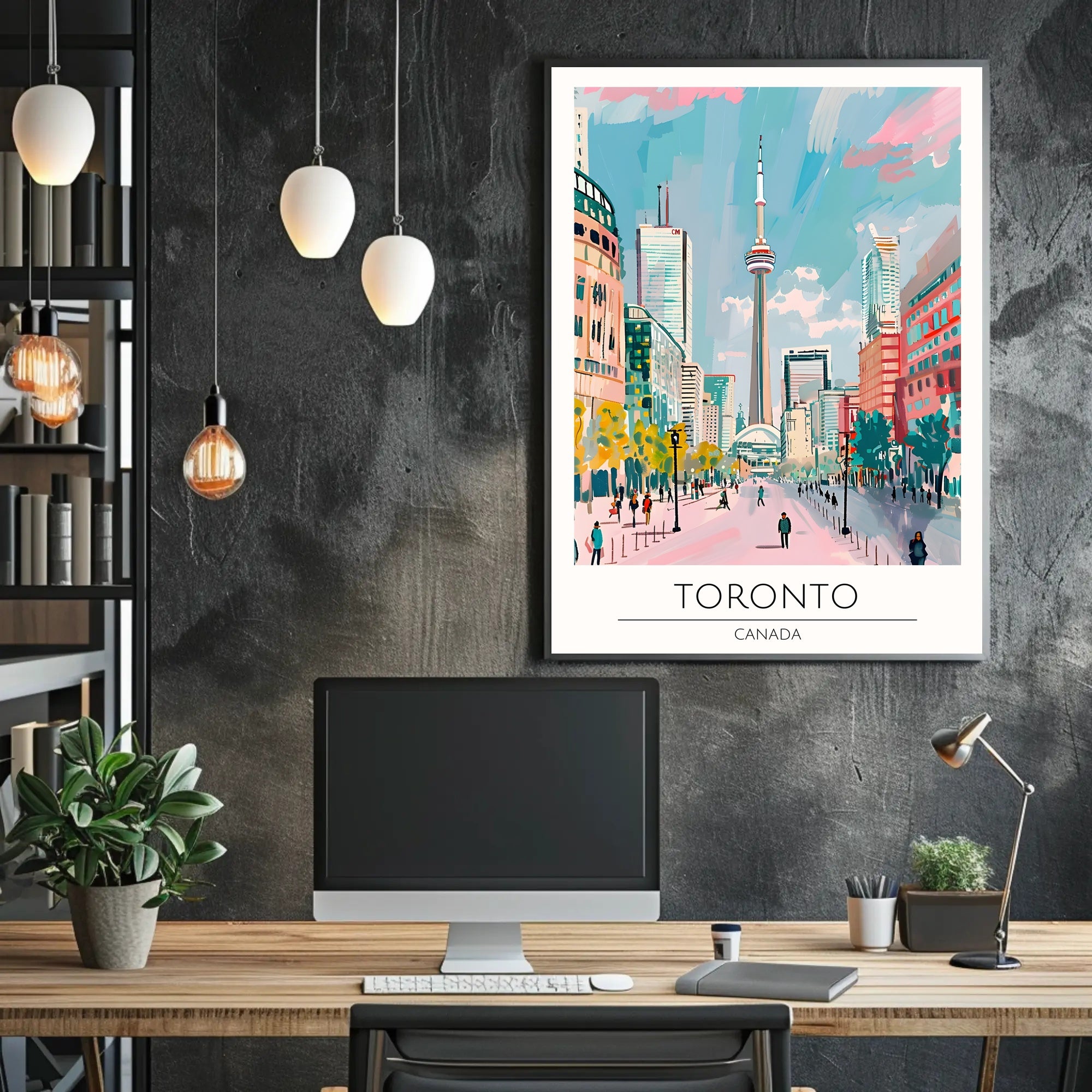 Vibrant Toronto Skyline Poster PosterGoat
