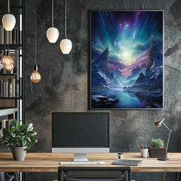 Celestial Mountain Landscape Poster