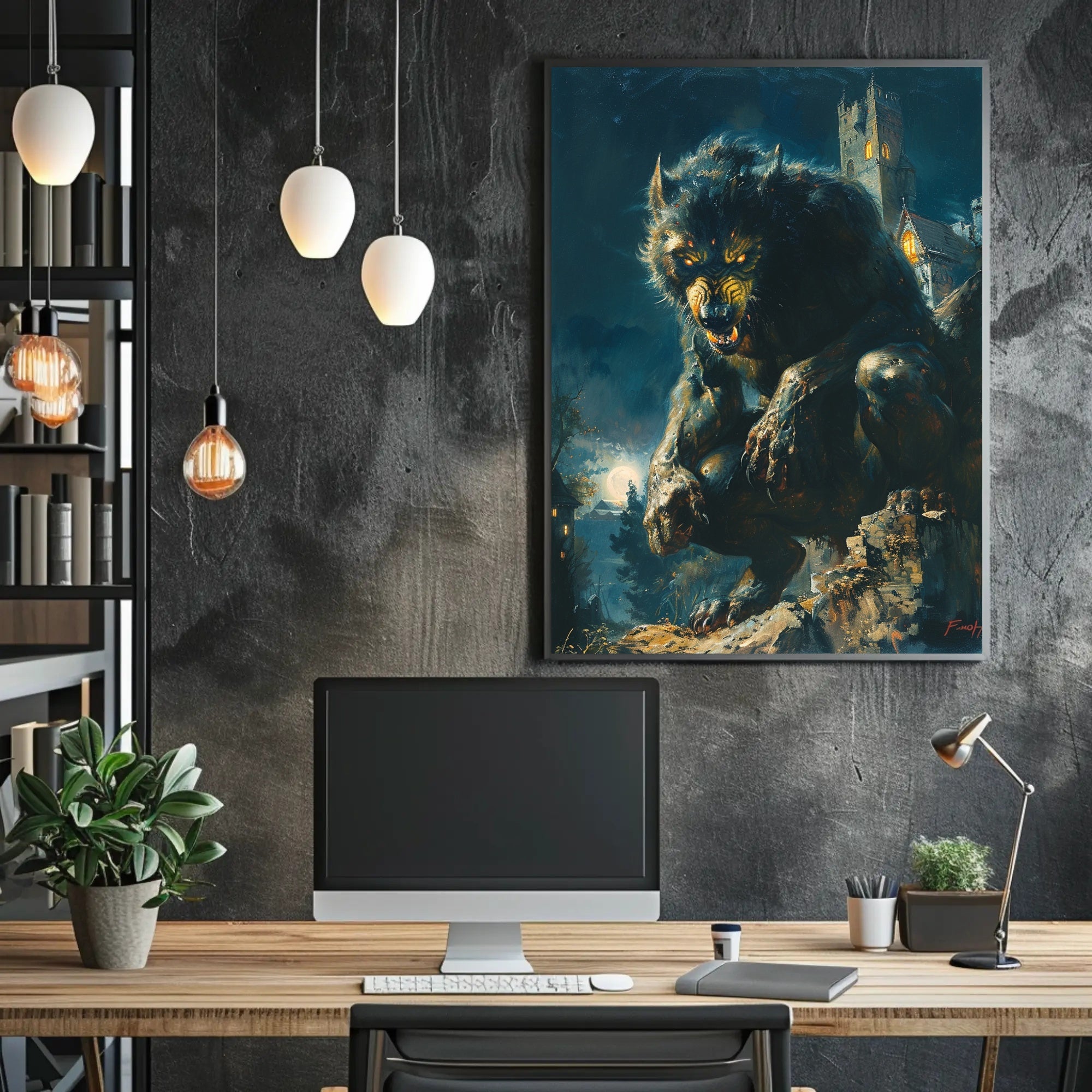 The Nocturnal Beast Art Poster for Home Decor and Art Lovers PosterGoat