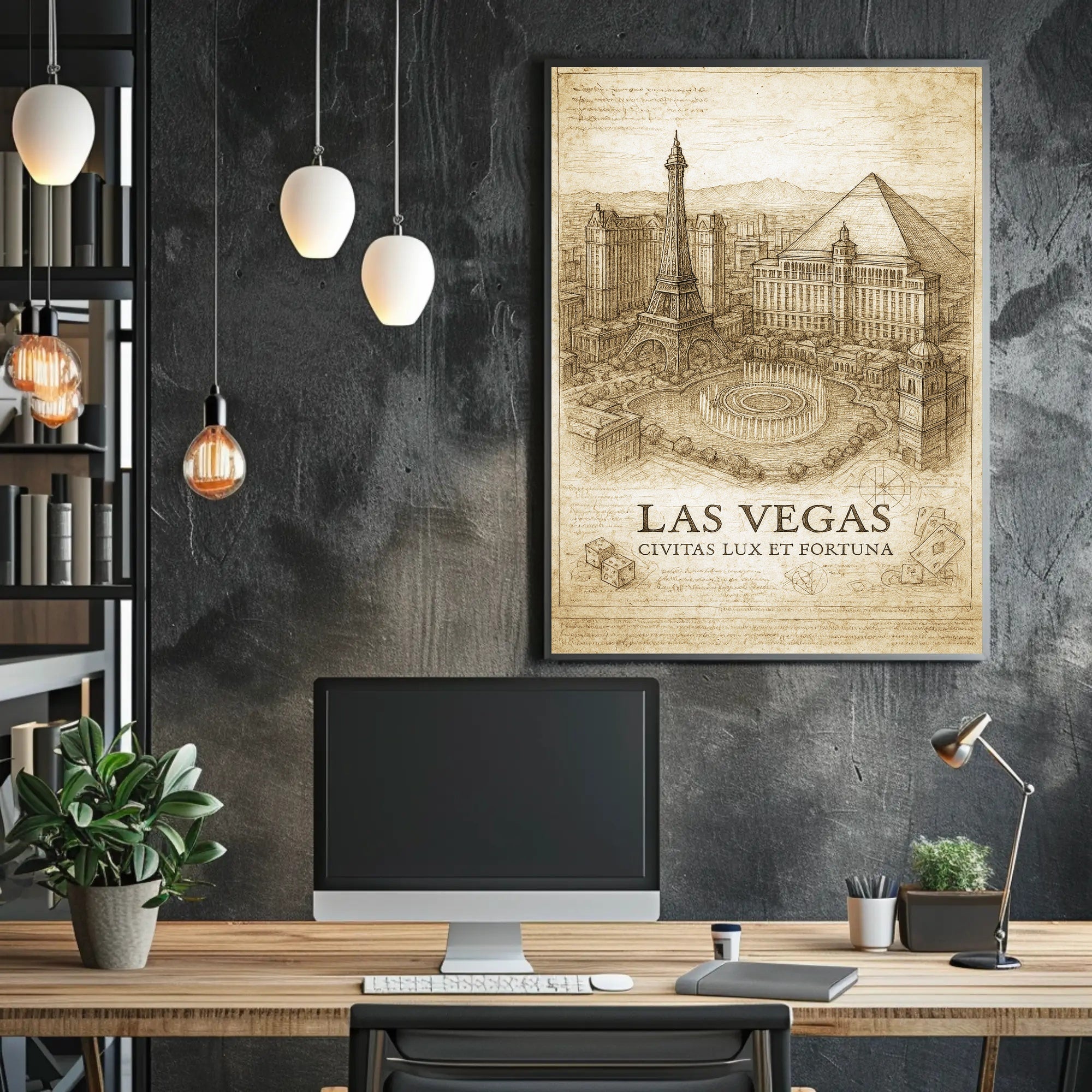 Las Vegas Civitas Lux et Fortuna Poster PosterGoat