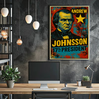 Andrew Johnson 17th President of the United States Graffiti Pop Art Poster