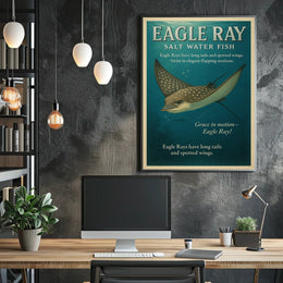 Grace in Motion Eagle Ray Poster