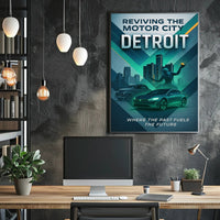 Reviving the Motor City Detroit Poster PosterGoat