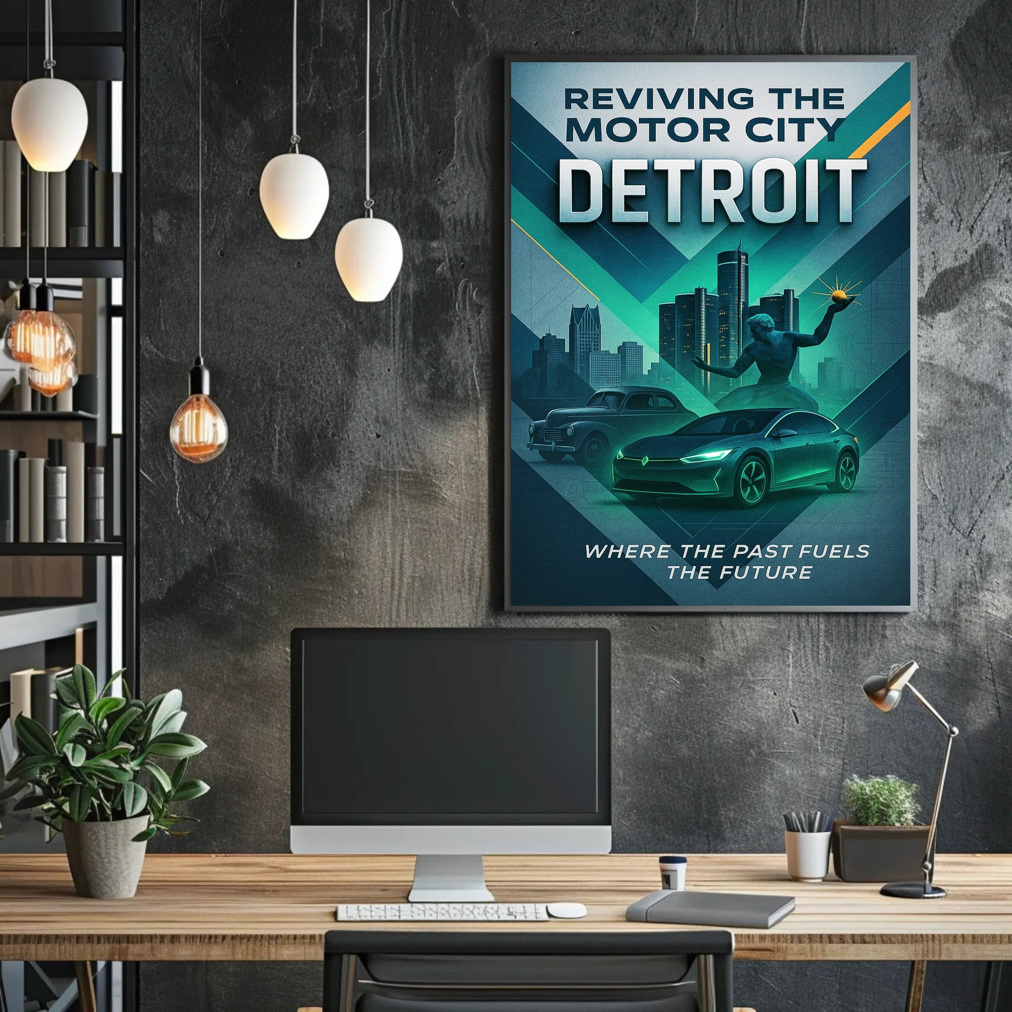 Reviving the Motor City Detroit Poster PosterGoat
