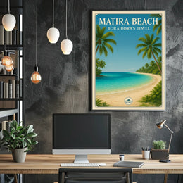 Matira Beach Bora Boras Jewel Poster