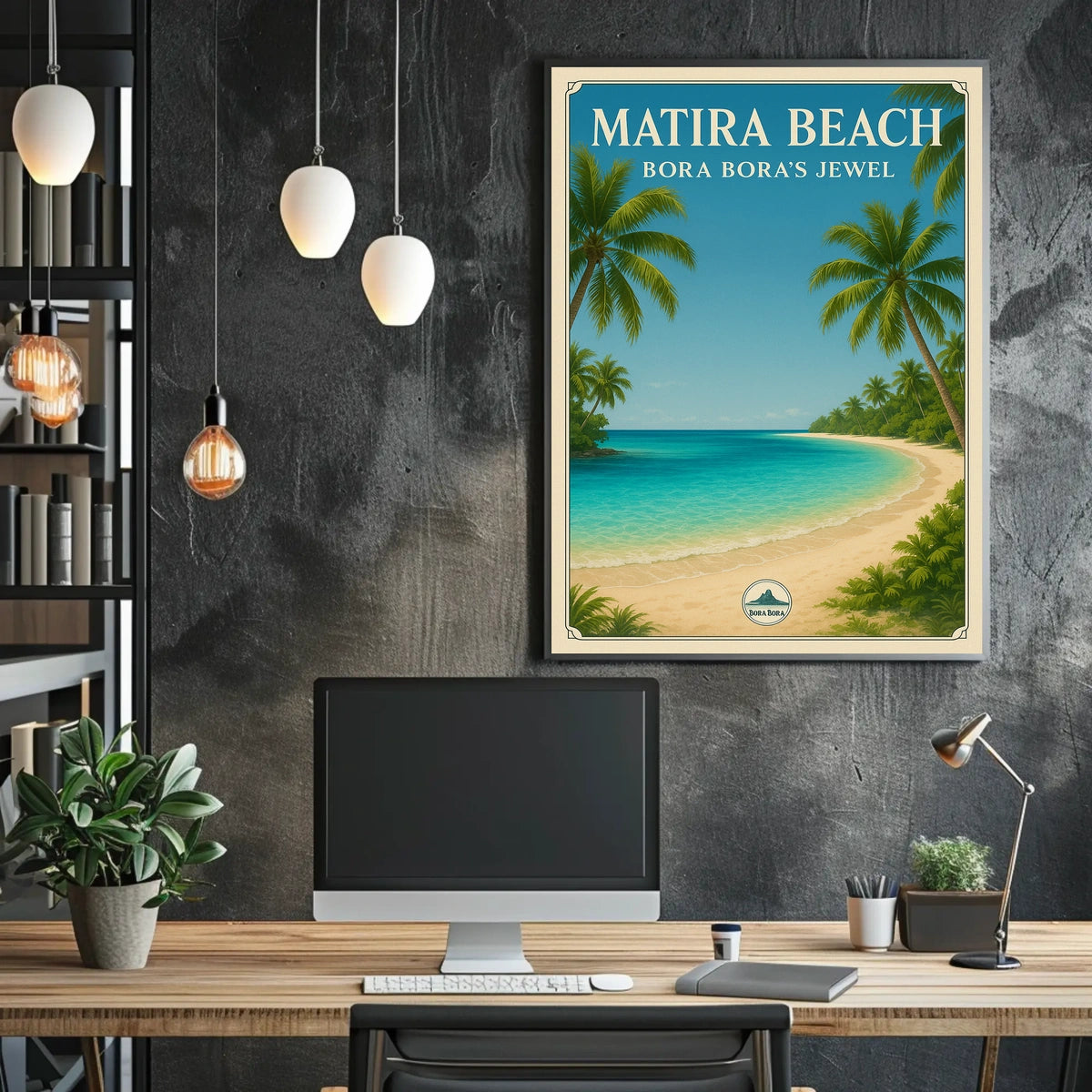 Matira Beach Bora Boras Jewel Poster