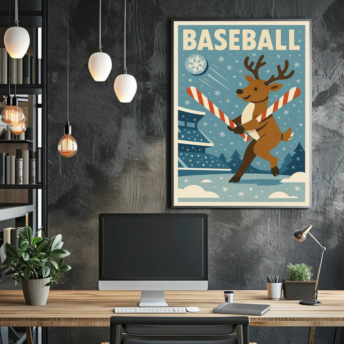 Winter Wonderland Baseball Poster