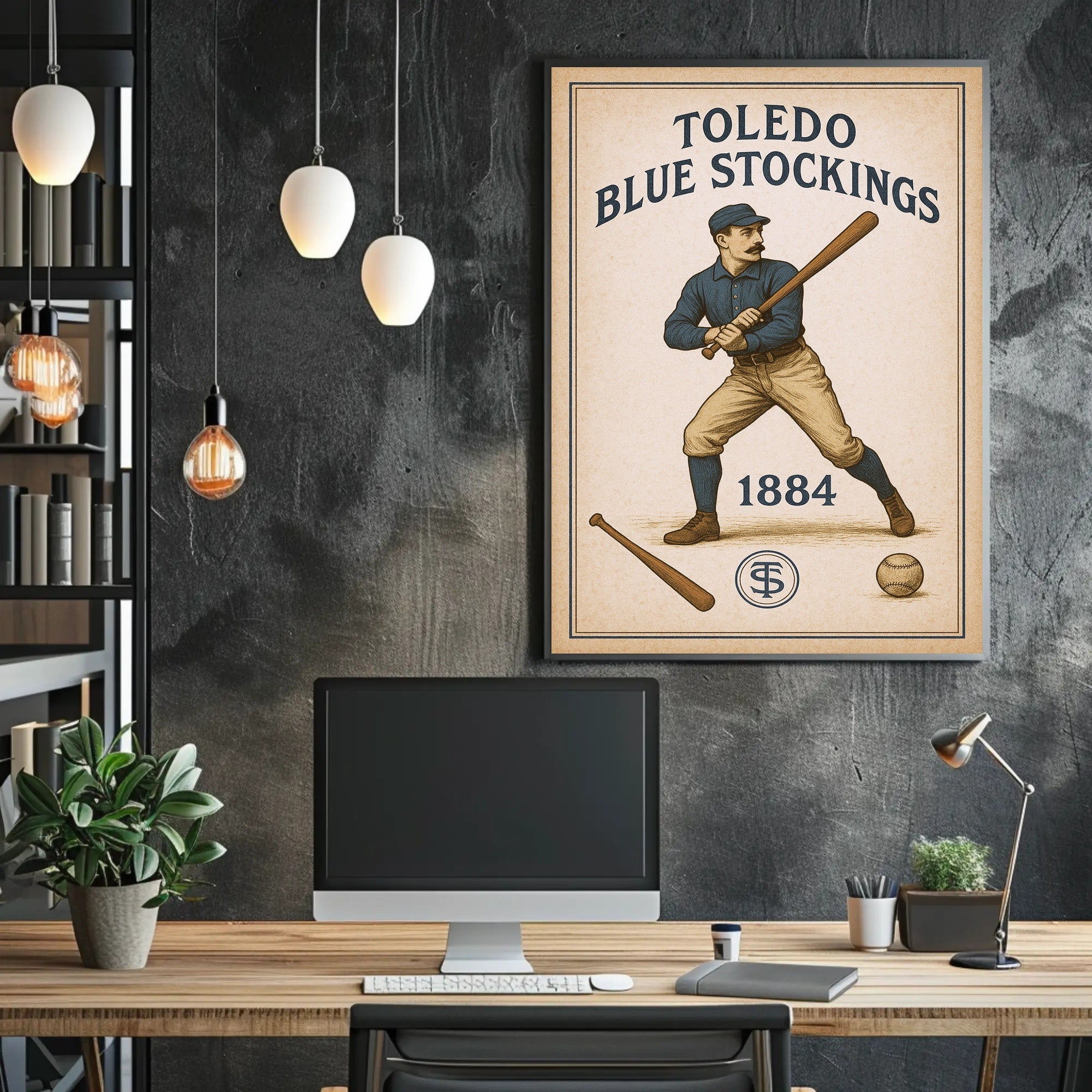 Toledo Blue Stockings 1884 Poster PosterGoat