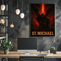St. Michael Archangel Spiritual Warfare Art Poster