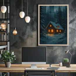 Cozy Winter Cabin Poster