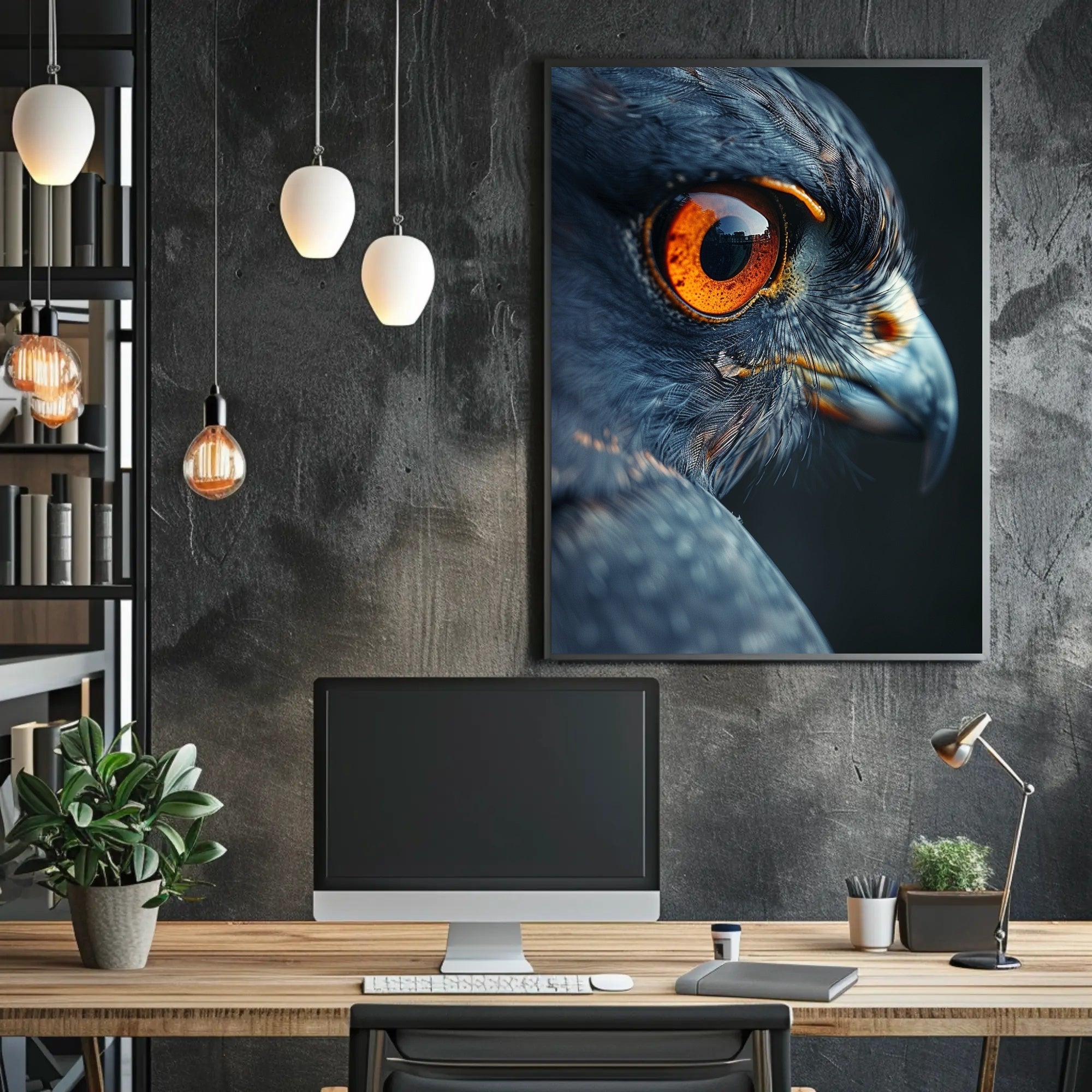 Majestic Eagle Eye Close-Up Animal Poster PosterGoat