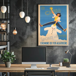 Winter Sports in Chréa Poster PosterGoat