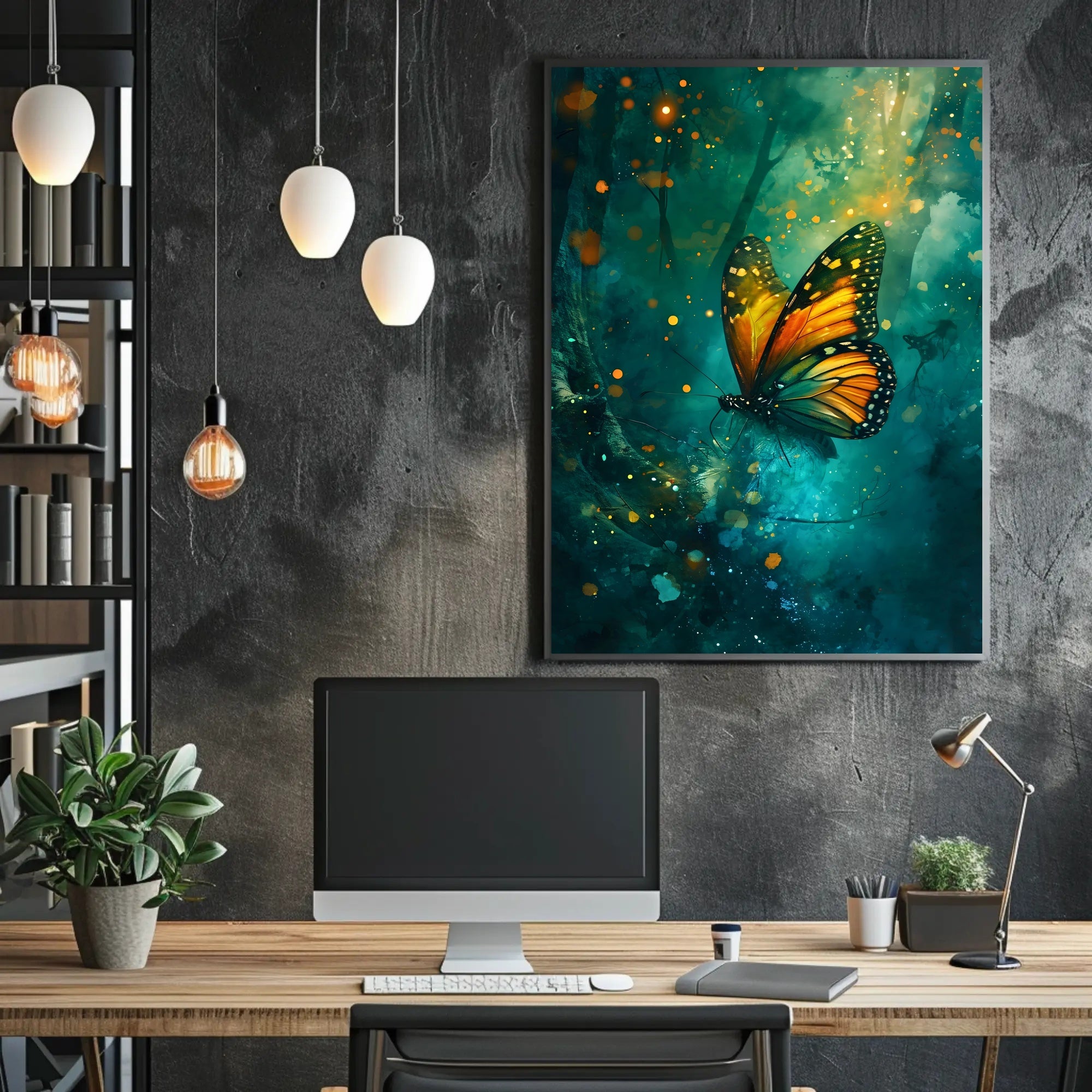 Enchanting Butterfly Scene in Fantasy or Mythology Poster