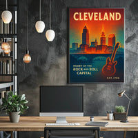 Cleveland Rock and Roll Capital Poster Art PosterGoat