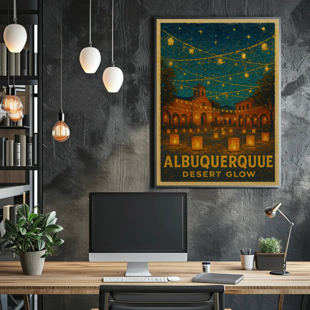 Albuquerque Desert Glow Poster