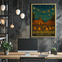 Albuquerque Desert Glow Poster