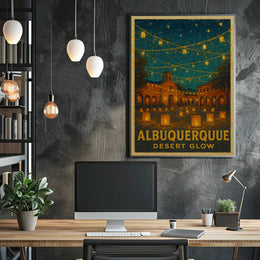 Albuquerque Desert Glow Poster