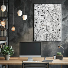 Winter Woodland Serenity: Abstract or Artistic Poster