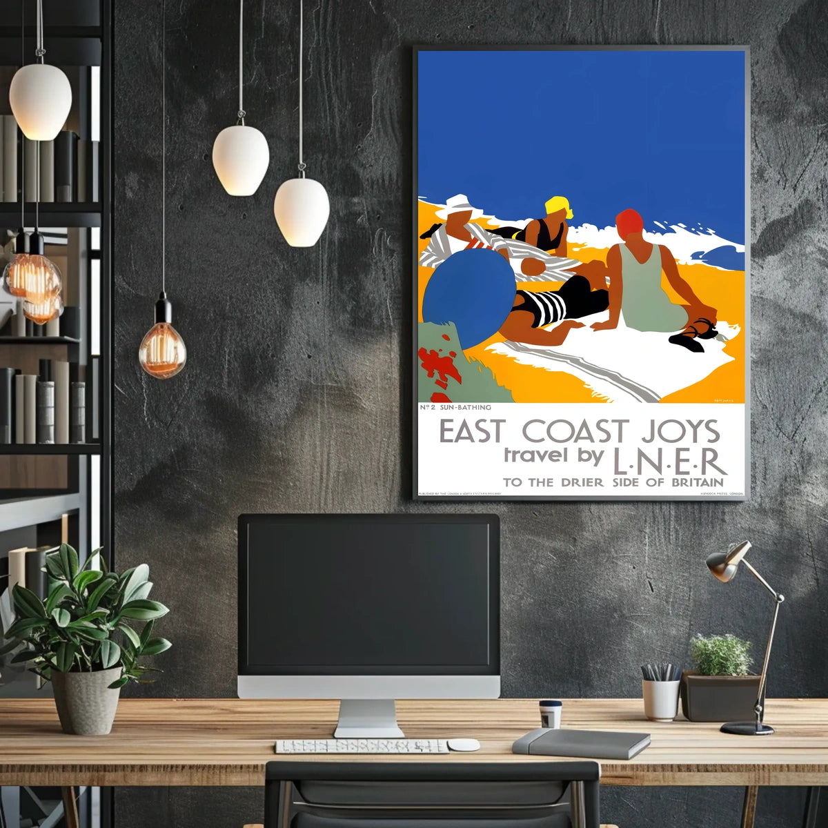 East Coast Joys Sun-Bathing Poster