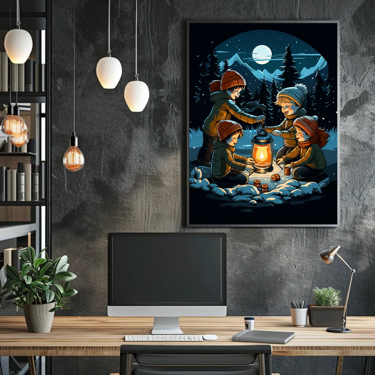 Winter Night Adventure Poster