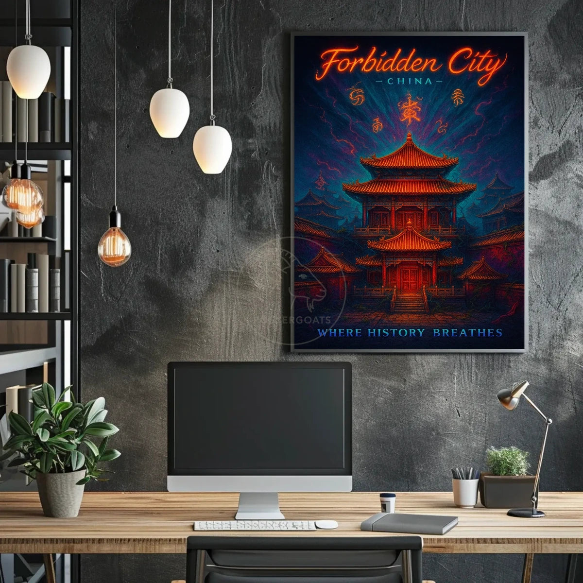 Forbidden City Ethereal Architecture Cultural or Heritage Poster