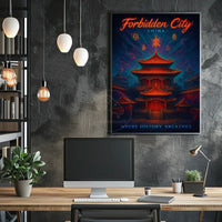 Forbidden City Ethereal Architecture Cultural or Heritage Poster