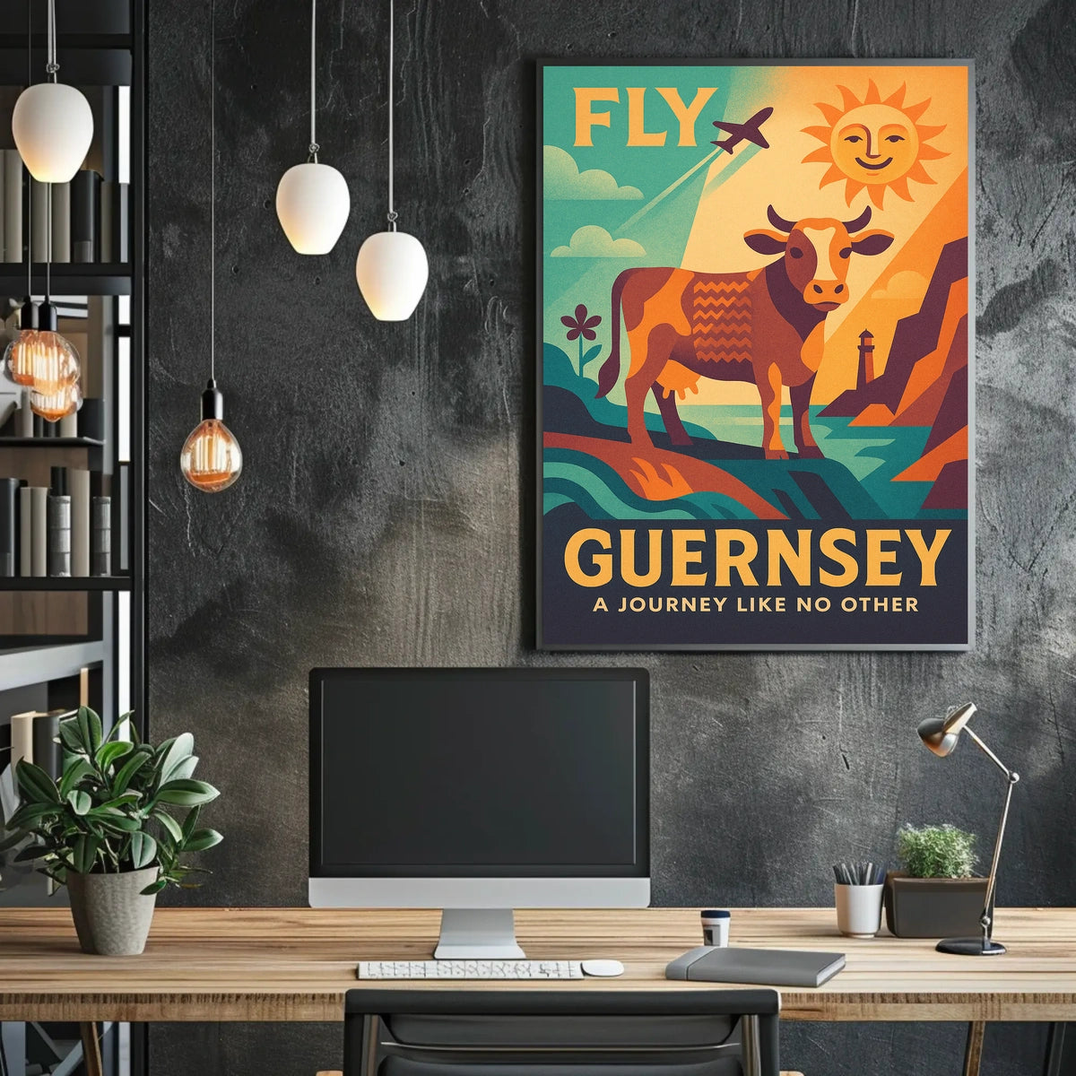 Fly to Guernsey Poster