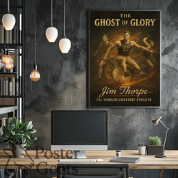 Vintage Athlete Heroics Commemorative Sports Poster