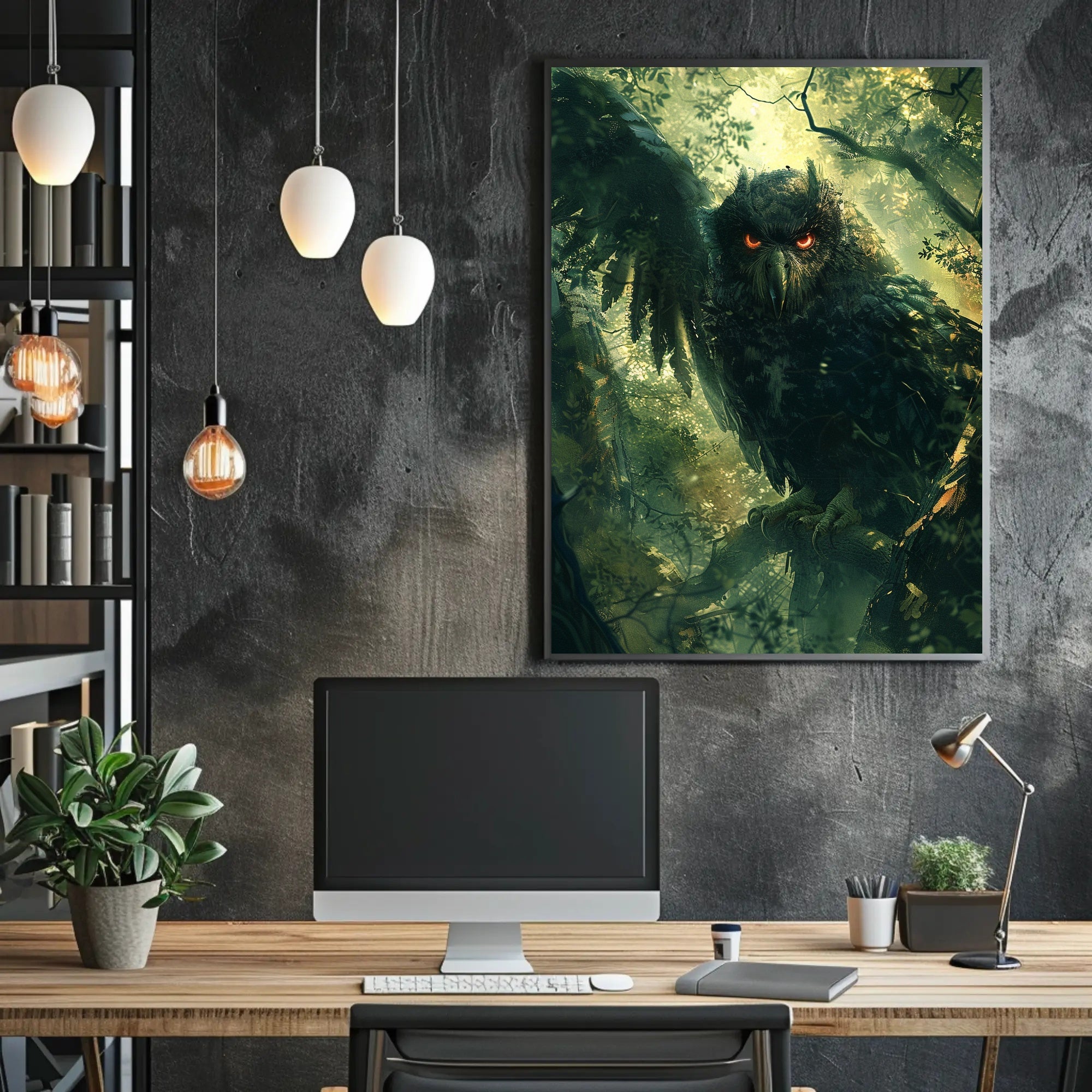 Mystical Owl Enigma in the Forest Fantasy or Mythology Poster PosterGoat