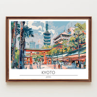 Vibrant Kyoto Scene Poster PosterGoat