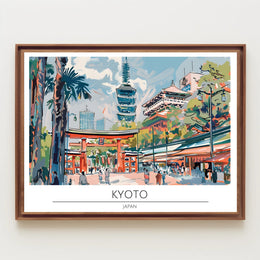 Vibrant Kyoto Scene Poster PosterGoat