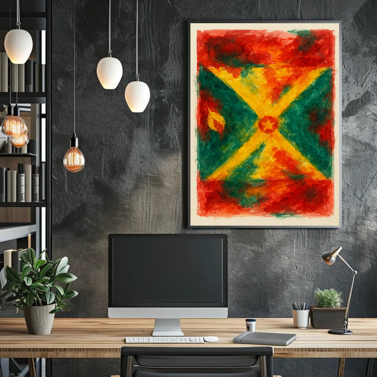 Vibrant Abstract Flag Poster