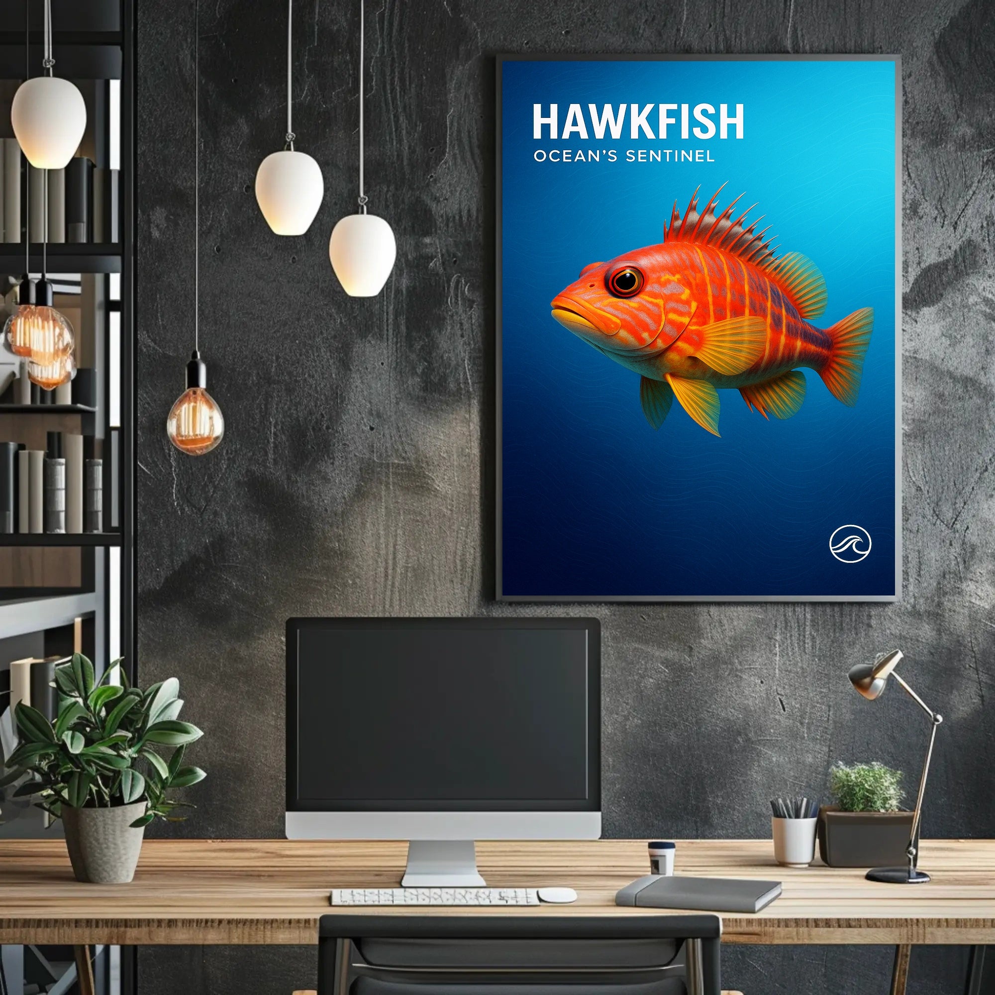 Hawkfish Ocean's Sentinel Poster PosterGoat