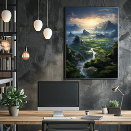 Majestic Mountain Landscape Poster