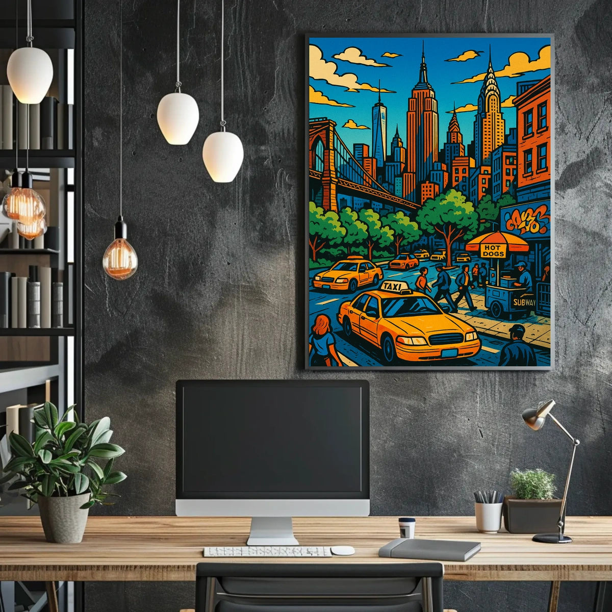 New York City Poster Vibrant Urban Vibe For NYC Lovers
