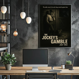 The Jockey's Gamble Noir Vintage Sports Poster