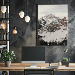 Winter Majesty: Snowy Mountain Landscape National Park Poster