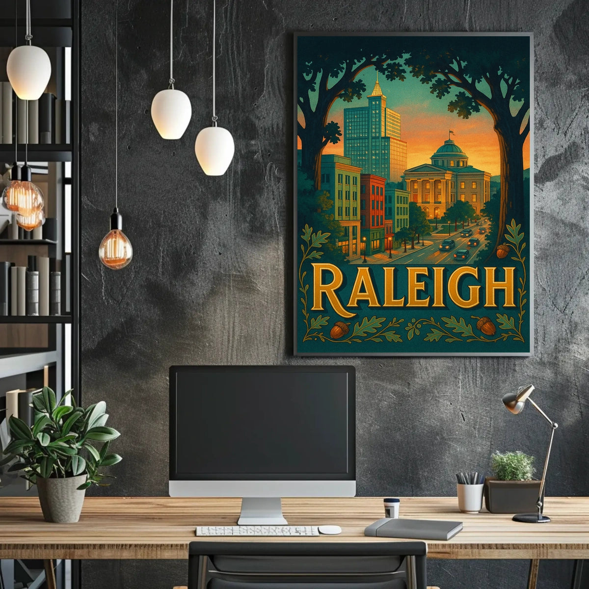 Raleigh Cityscape Poster