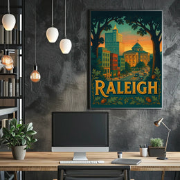 Raleigh Cityscape Poster