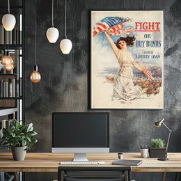 Patriotic Liberty WWI America Propaganda Poster