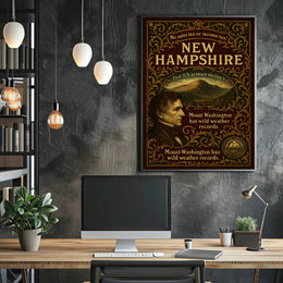 New Hampshire Wild Weather Records Poster
