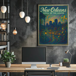 New Orleans Soul of the South Poster Vibrant Home Decor