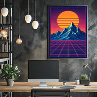Retro-Futuristic Synthwave Art Print - Futuristic Sci-Fi Poster