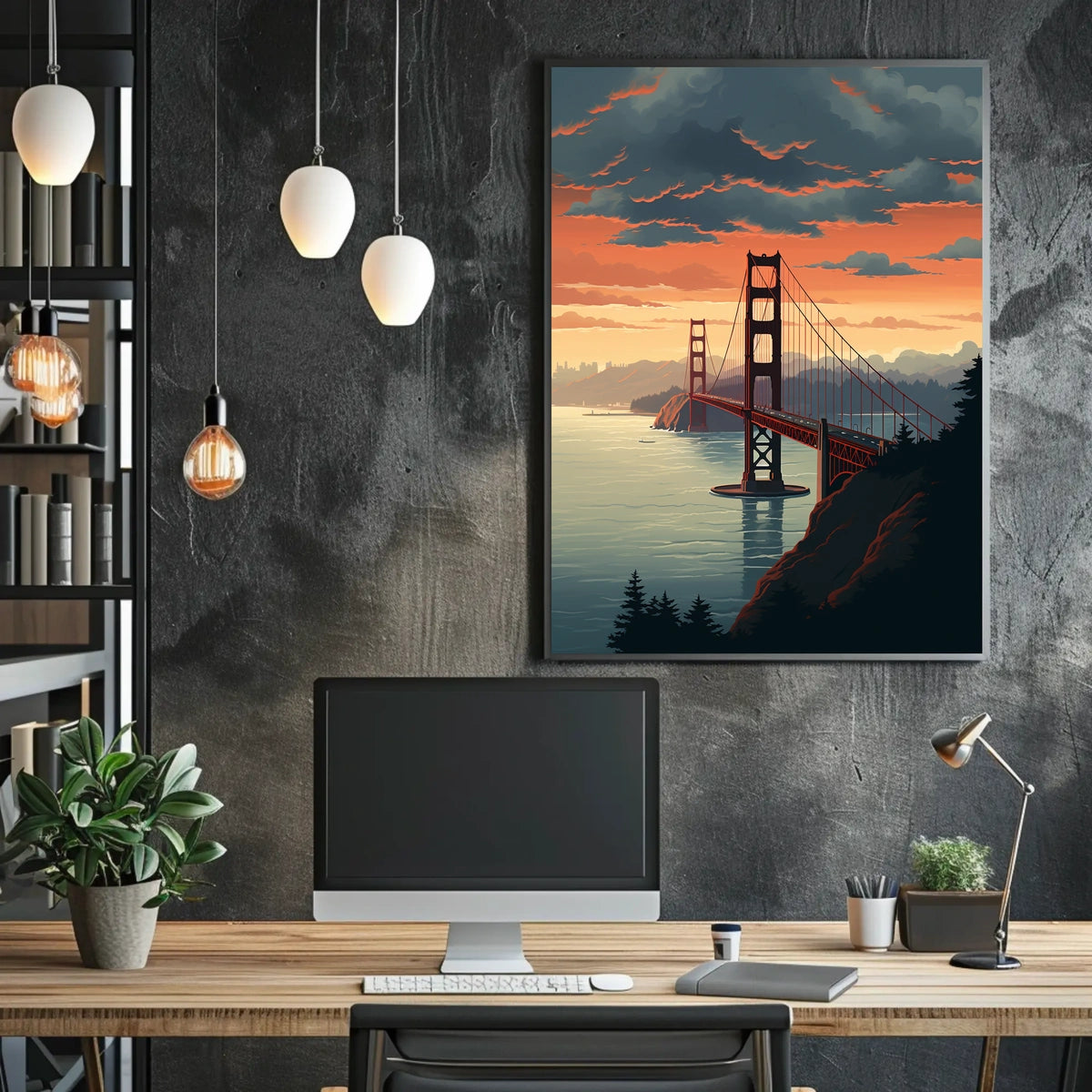 Golden Gate Suspension Bridge Art Print - Travel Poster