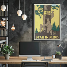 Bear in Mind: Prevent Forest Fires Poster PosterGoat